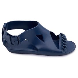 Givenchy Blue Jelly Gladiator Chain Detail Flat Sandals Size 39 Blue