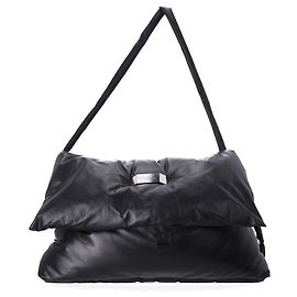 Bolsa de ombro Pillow Griffin acolchoada em couro preto de Rick Owens Preto