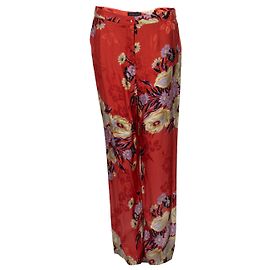 Etro Blumenhose Rot