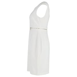 Calvin Klein-Calvin Klein Sleeveless Sheath Dress in White Polyester-White