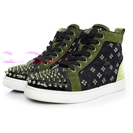 Christian Louboutin-Baskets montantes Lou Spike-Noir