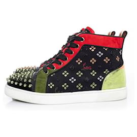 Christian Louboutin-Lou Spike high top sneakers-Black