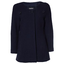 Chanel navy blue wool mod coat Blue Navy blue