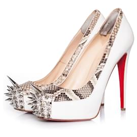 Christian Louboutin-Pompes à talons aiguilles blanches-Blanc