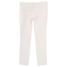 Burberry-Burberry Straight-Leg Pants in Cream Cotton-White,Cream