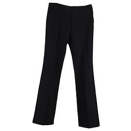 Calças retas Max Mara Sportmax em lã virgem preta Preto