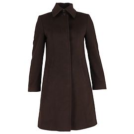 Burberry Collared Coat in Brown Wool Brown