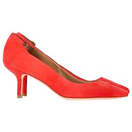 Tory Burch Pointed-Toe Pumps in Red Suede Red