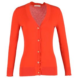 Tory Burch Simone-Cardigan aus orange Baumwolle Orange
