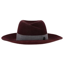 Sombrero Fedora de fieltro Henrietta de Maison Michel en lana burdeos Burdeos