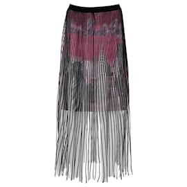 Balenciaga-Balenciaga New York City Pleated Midi Skirt In Pink Polyester-Other