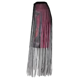 Balenciaga-Balenciaga New York City Pleated Midi Skirt In Pink Polyester-Other