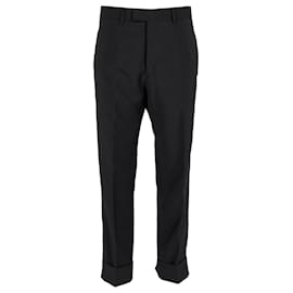 Gucci-Gucci Straight Leg Trousers in Black Wool-Black