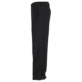 Gucci-Gucci Straight Leg Trousers in Black Wool-Black