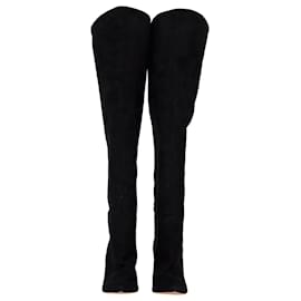 Iro-Iro Alma Over-The-Knee Boots in Black Suede-Black