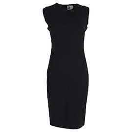 Lanvin-Lanvin Fitted Sleeveless Dress in Black Wool-Black