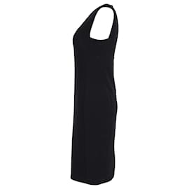 Lanvin-Lanvin Fitted Sleeveless Dress in Black Wool-Black