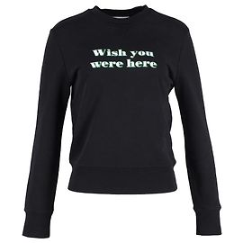 AMI Paris 'Wish You Were Here' Sweatshirt aus schwarzer Baumwolle Schwarz