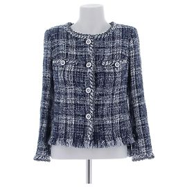 CHANEL Jacken T.FR 34 Polyester Marineblau
