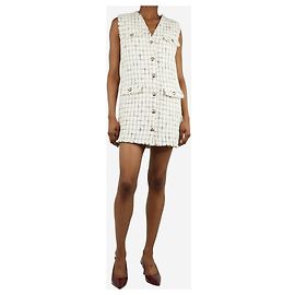 Anine Bing Robe en tweed blanche Janet - taille XS Blanc