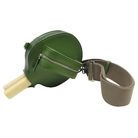 Fendi-NINE FENDI HANDBAG TABLE TENNIS RACKET CASE 7AS070 SHOULDER STRAP-Green