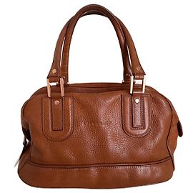 Longchamp Cosmos Leather Handbag Brown Brown Dark brown