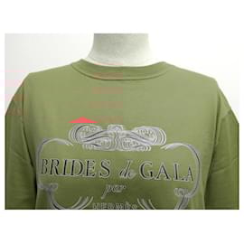 Hermès-NINE HERMES BRIDES DE GALA TSHIRT M 38 HUGO GRYGKAR RED COTTON TOP-Red