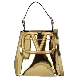 Valentino Garavani Borsa Tote Logo Supervee Valentino - Anni '20 D'oro Metallico