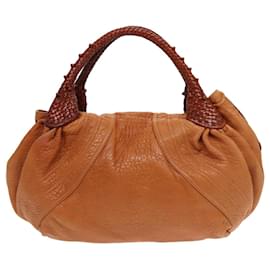 Fendi-FENDI Spy Bag Shoulder Bag Leather Brown Gold Auth yk14789-Brown,Golden