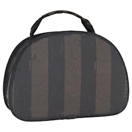 Fendi-Sac à main en toile Pecan FENDI marron noir or Auth bs17879-Marron,Noir,Doré