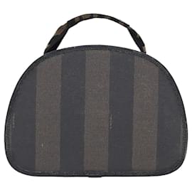 Fendi-Sac à main en toile Pecan FENDI marron noir or Auth bs17879-Marron,Noir,Doré