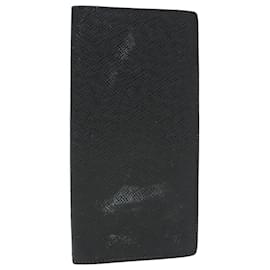 Louis Vuitton-LOUIS VUITTON Taiga Brazza Portefeuille Long Wallet Ardoise M32572 Auth 89058-Grey