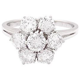 inconnue White gold daisy ring, diamonds. Other