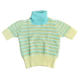 Roberto Collina Pullover Blau Mehrfarben Grün Khaki