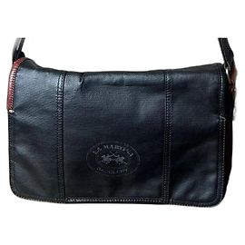 Autre Marque LA MARTINA black leather bag Black