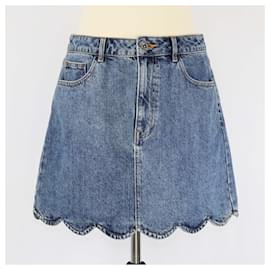 Self portrait-NON SIGNE / UNSIGNED Skirts T.FR  Cotton-Blue