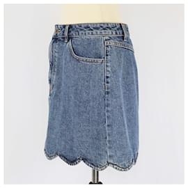 Self portrait-NON SIGNE / UNSIGNED Skirts T.FR  Cotton-Blue