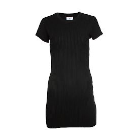 Anine Bing, geripptes Kleid in Schwarz Schwarz