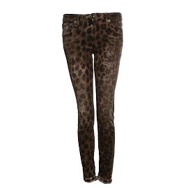 Jeans skinny Kate estampado de onça R13 Marrom
