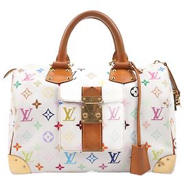 Sac Speedy 30 Monogram Multicolore Blanc Louis Vuitton M92643 Multicolore