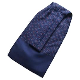 Hermès-Hermès lavallière scarf-Navy blue