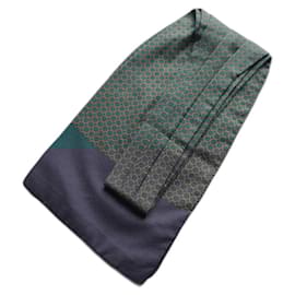 Hermès-Hermès lavallière scarf-Dark green