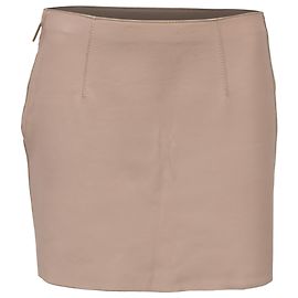 Saia lápis mini Dsquared2 em couro nude Marrom Carne