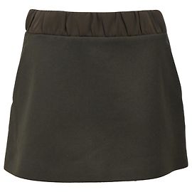 Jupe A-line en laine olive à taille garrottée Neil Barrett Vert Vert olive