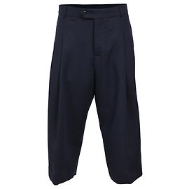 Louis Vuitton plissierte gerade Hosen aus marineblauer Wolle Blau Marineblau