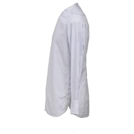 Louis Vuitton- Louis Vuitton Pinstripe Print Long Sleeve Shirt in Light Blue Cotton-Blue,Light blue