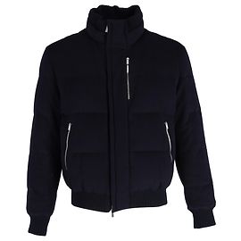Hermès Bomberjacke aus marineblauem Kaschmir Blau Marineblau