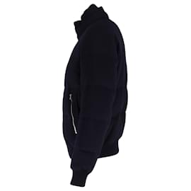 Hermès-Hermès Bomber Jacket in Navy Blue Cashmere-Blue,Navy blue