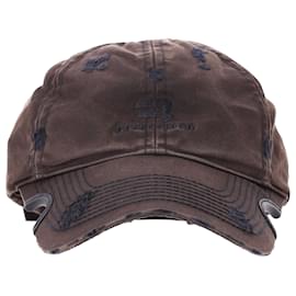 Balenciaga-Boné de beisebol Balenciaga Sporty B desbotado em algodão marrom-Marrom