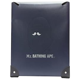 Autre Marque-Mr.Bathing Ape Globe-Trotter 2011 Navy Blue Envelope Document Case Valcan Fiber-Blue,Navy blue